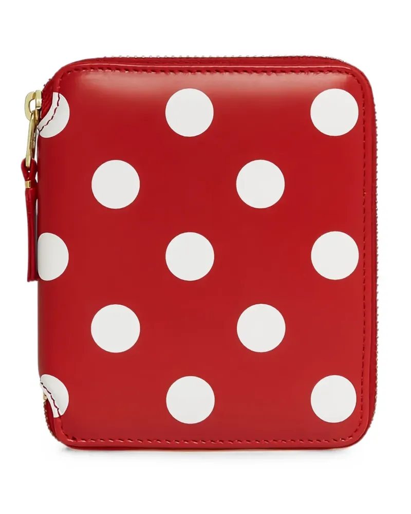 Comme des Garçons polka-dot zip-around wallet - Rot Rot