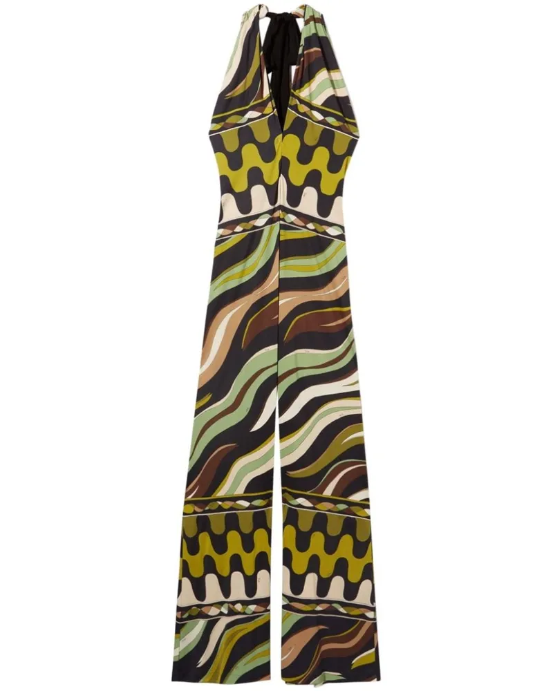 Emilio Pucci Neckholder-Jumpsuit Grün