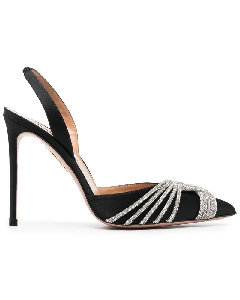 Aquazzura Pumps mit Kristallen 115mm - Schwarz Schwarz