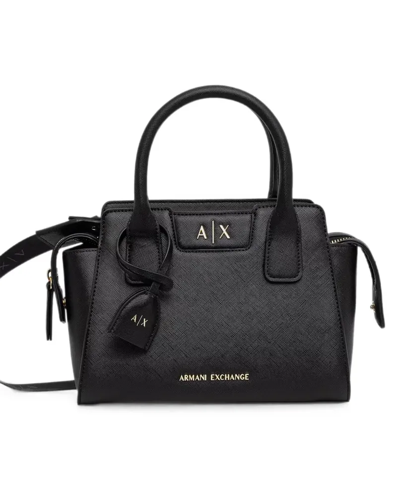 Armani Exchange Shopper mit Logo-Schild - Schwarz Schwarz