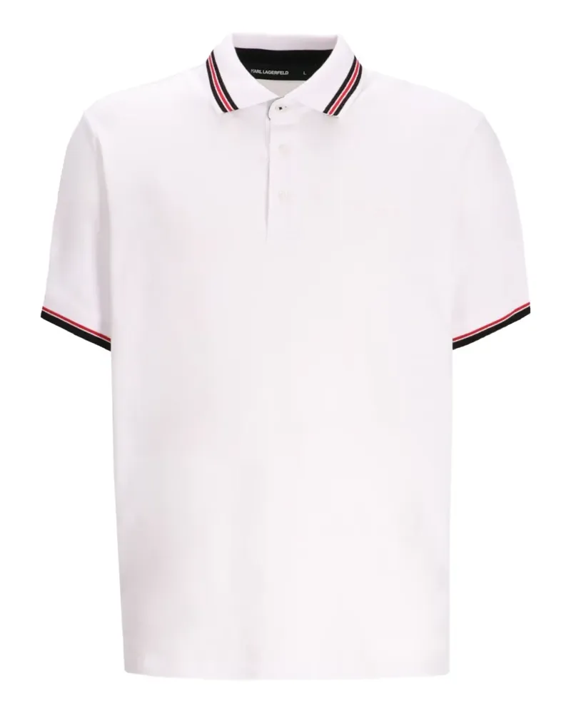 Karl Lagerfeld Klassisches Poloshirt - Weiß Weiß