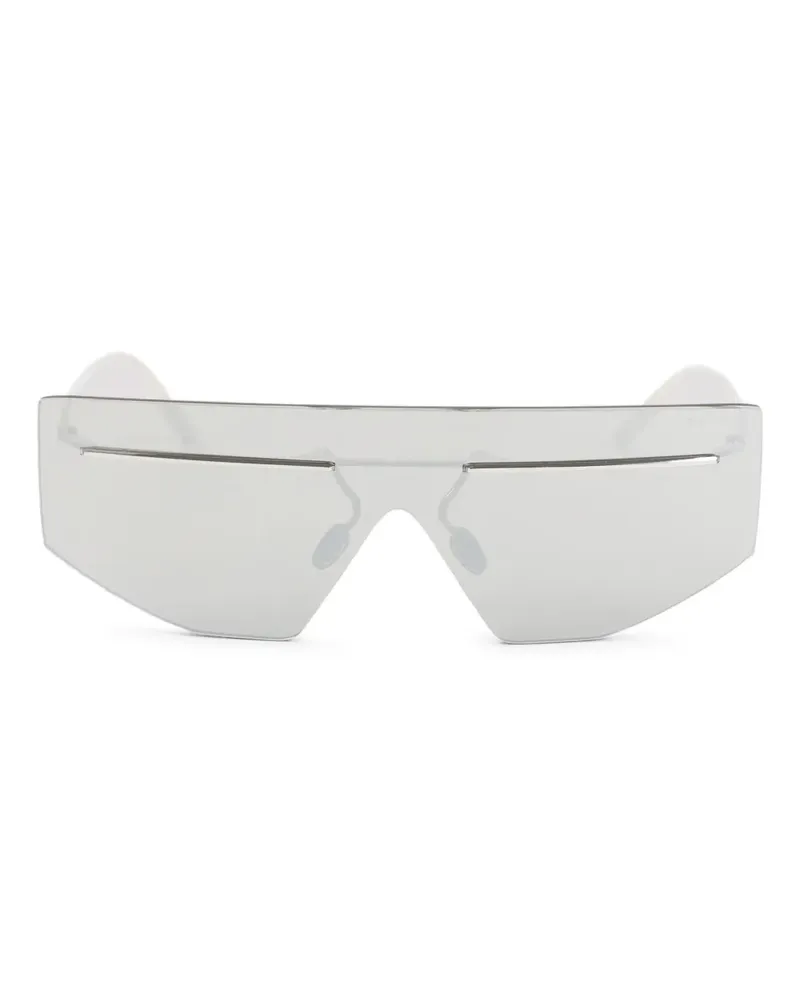 Prada Shield Oversized-Sonnenbrille - Silber Silber