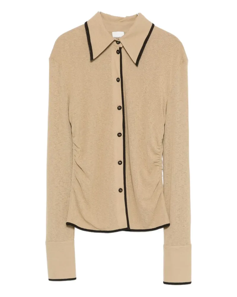 Nanushka Poloshirt mit Knopfverschluss - Nude Nude