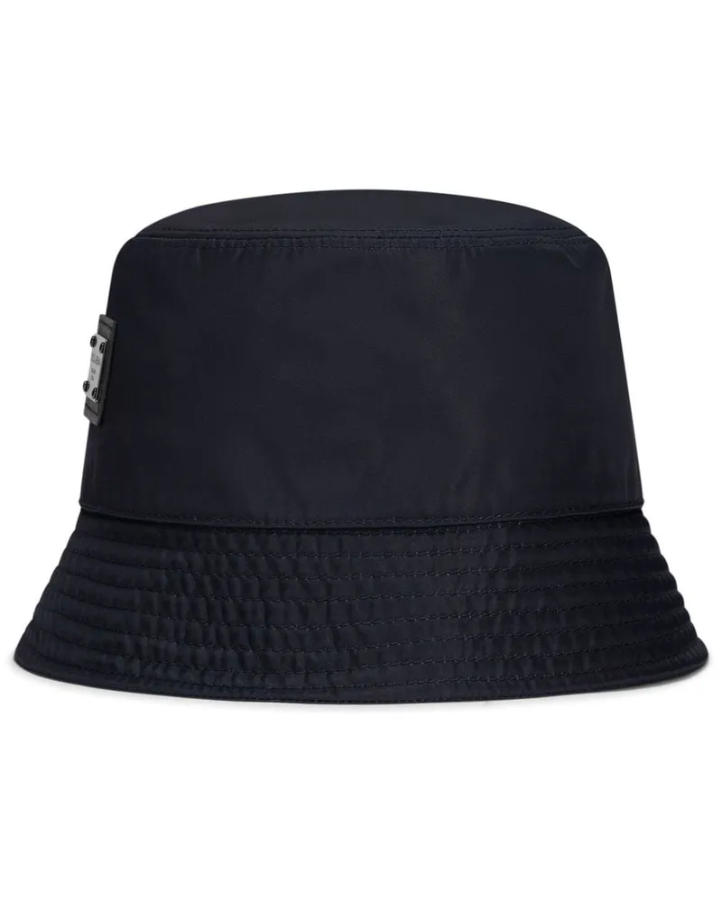 Dolce & Gabbana Fischerhut mit Logo-Applikation - Blau Blau