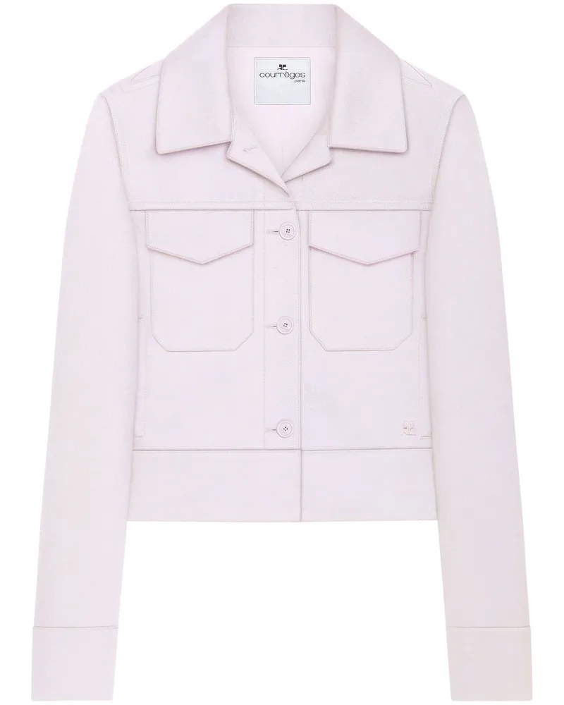 Courrèges Jacke mit Logo-Patch - Rosa Rosa