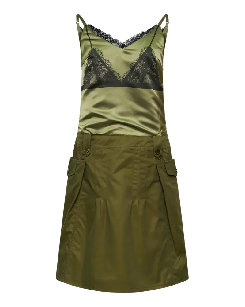 Andersson Bell lace bra printed cargo dress - Grün Grün