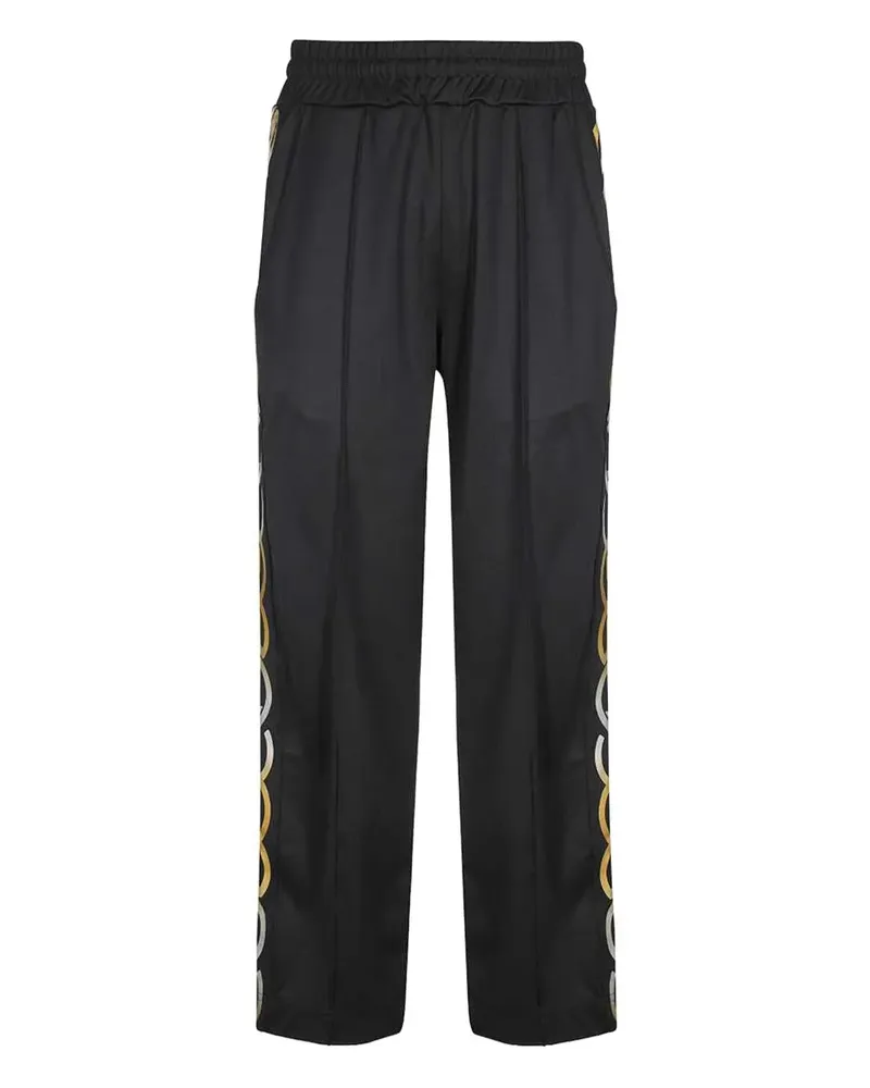 GCDS Jogginghose mit Ketten-Print - Schwarz Schwarz