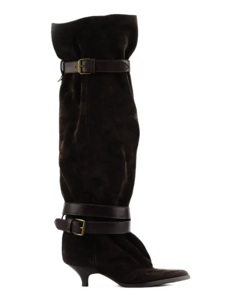 Elena Iachi Queenie Stiefel mit Schnalle - Braun Braun