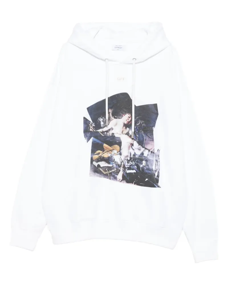 OFF-WHITE Hoodie mit grafischem Print - Weiß Weiß