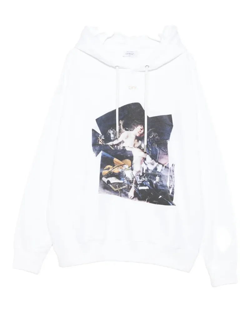 OFF-WHITE Hoodie mit grafischem Print - Weiß Weiß
