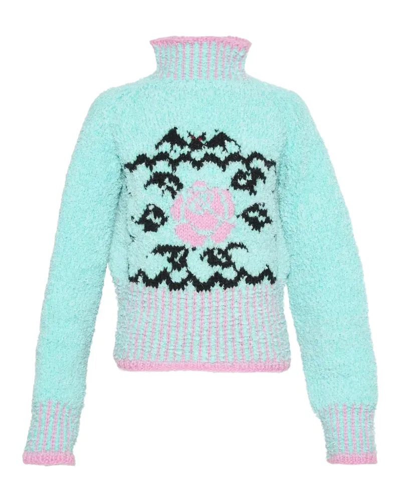 Sophia Webster Marceline Intarsien-Pullover - Blau Blau
