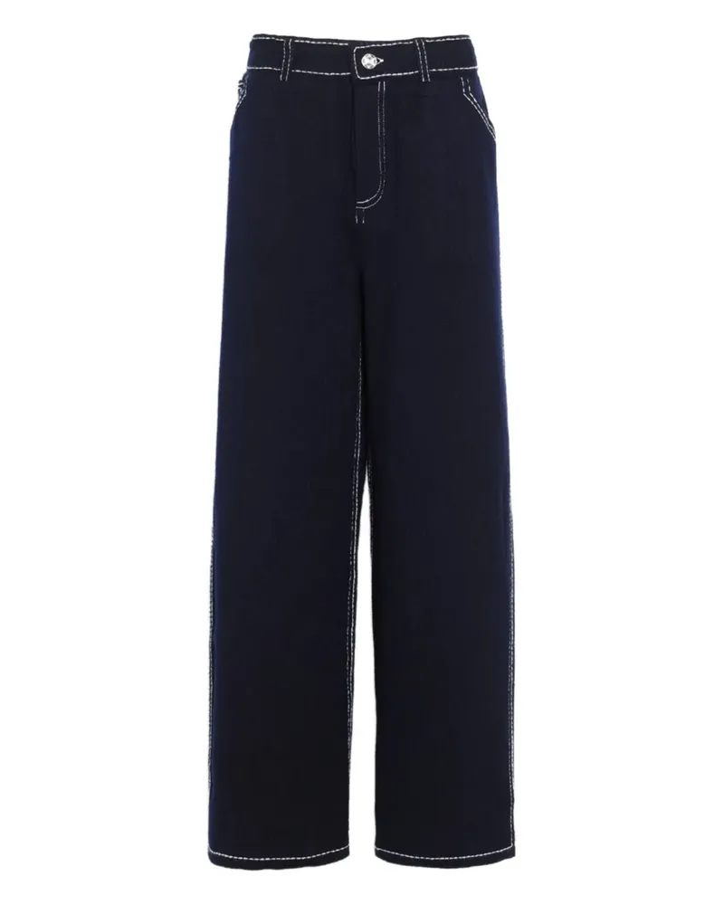 Barrie Hose mit Kontrastnähten - Blau Blau