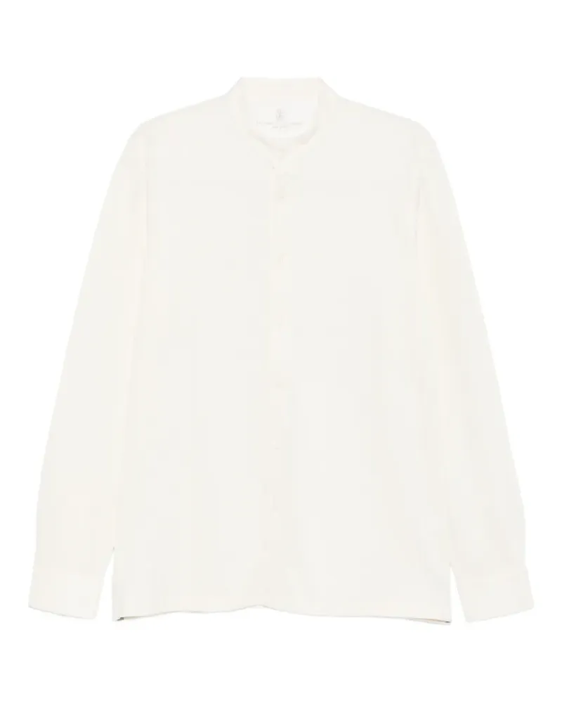 Brunello Cucinelli band-collar long-sleeve shirt - Nude Nude