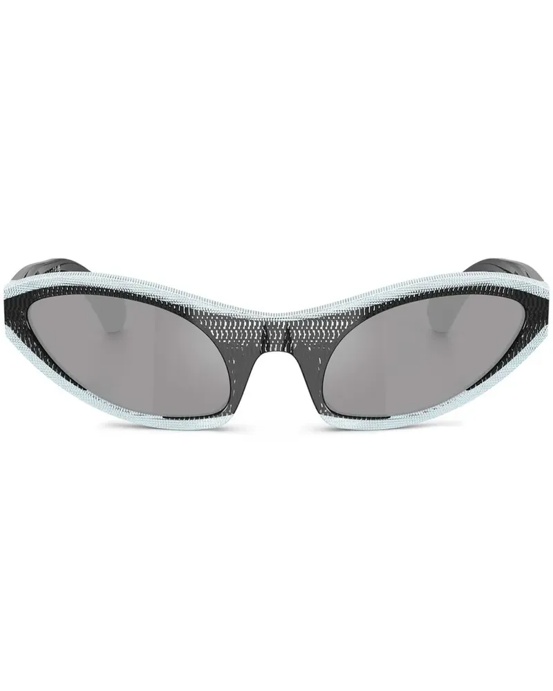 Alain Mikli Sonnenbrille mit ovalem Gestell - Schwarz Schwarz