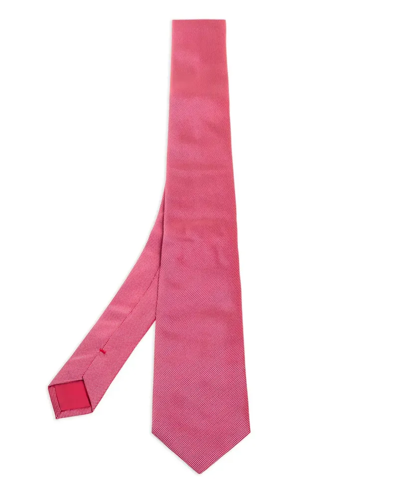HUGO BOSS Seidenkrawatte mit Mikro-Punktemuster - Rot Rot