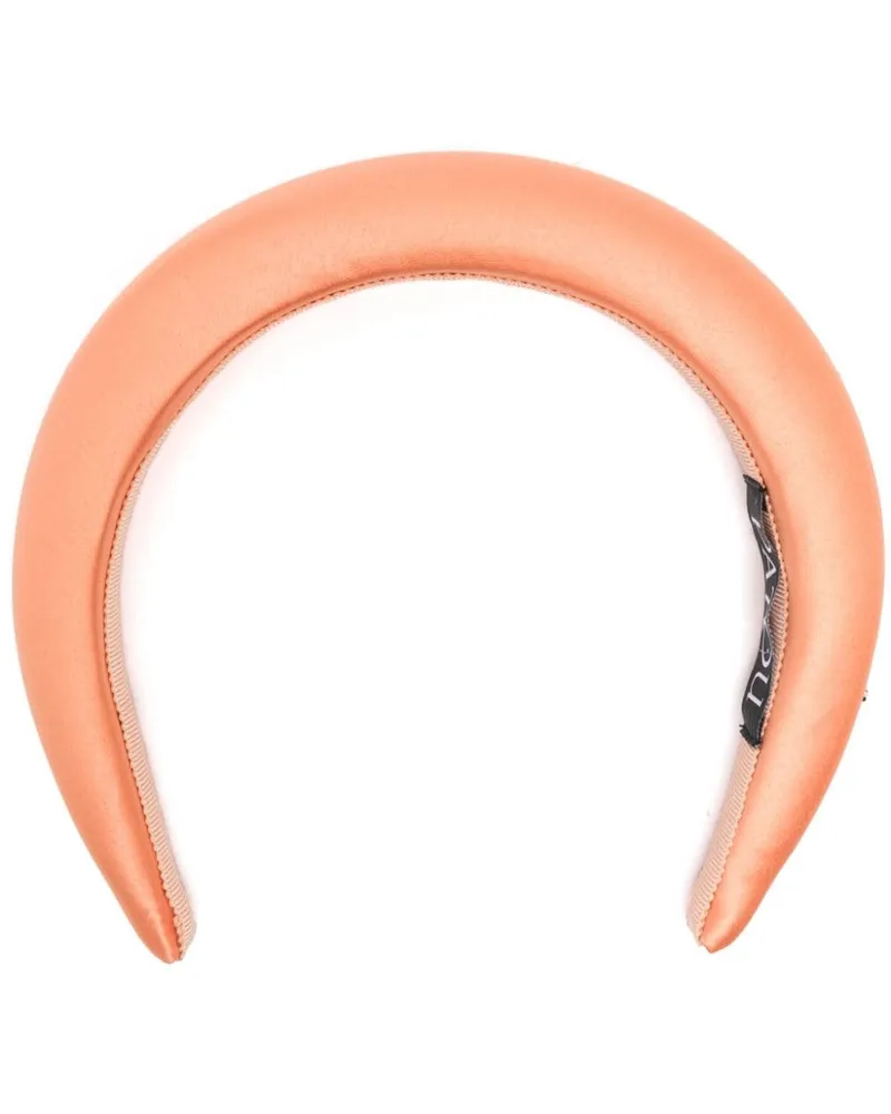 Patou Satinhaarreif mit Logo-Anhänger - Orange Orange