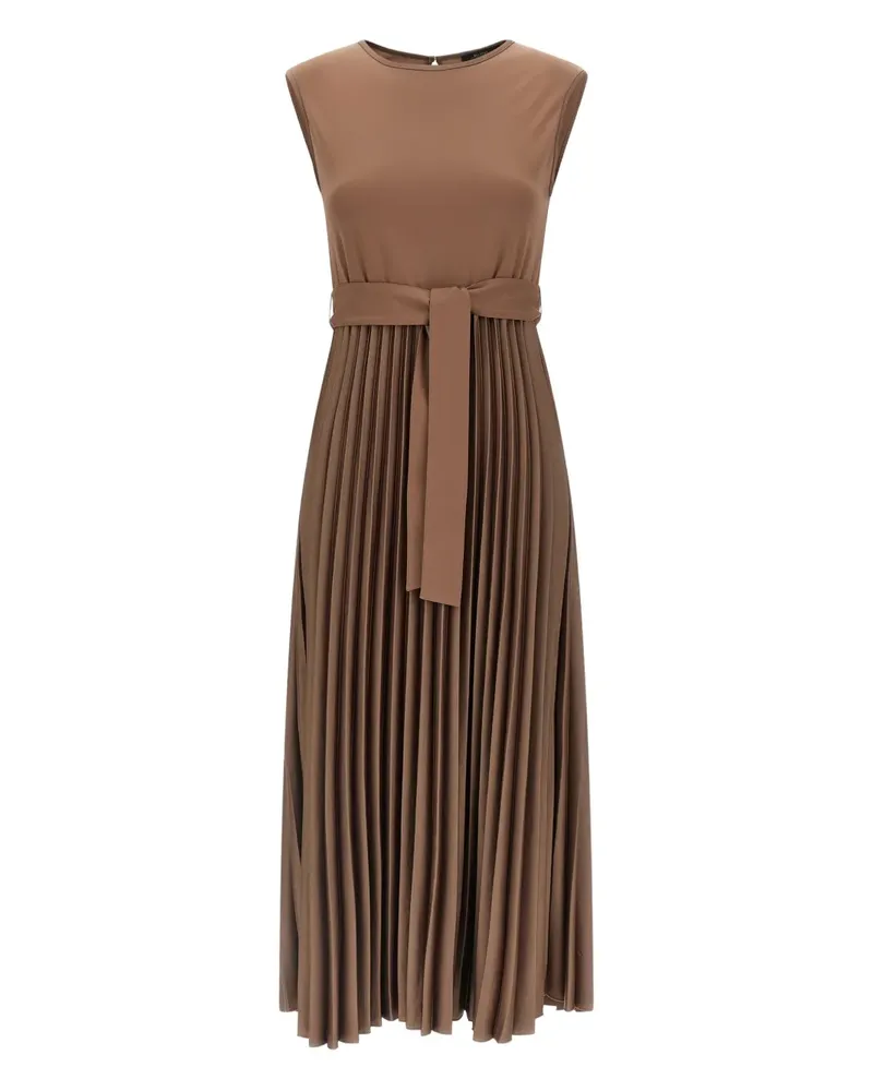 Max Mara Samuele Midikleid mit Gürtel - Braun Braun