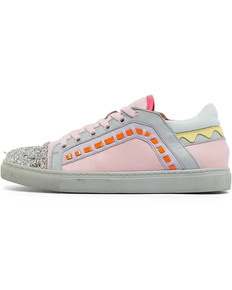 Sophia Webster Pre-owned Sneakers in Colour-Block-Optik mit Glitter - Rosa Rosa