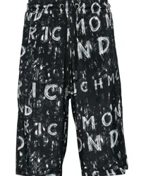 John Richmond Shorts mit Logo-Print Schwarz