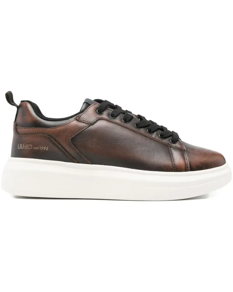 Liu Jo leather platform sneakers - Braun Braun