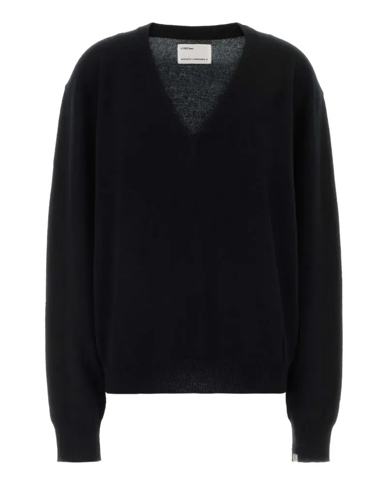 extreme cashmere Nº 492 Ben Pullover mit V-Ausschnitt - Schwarz Schwarz