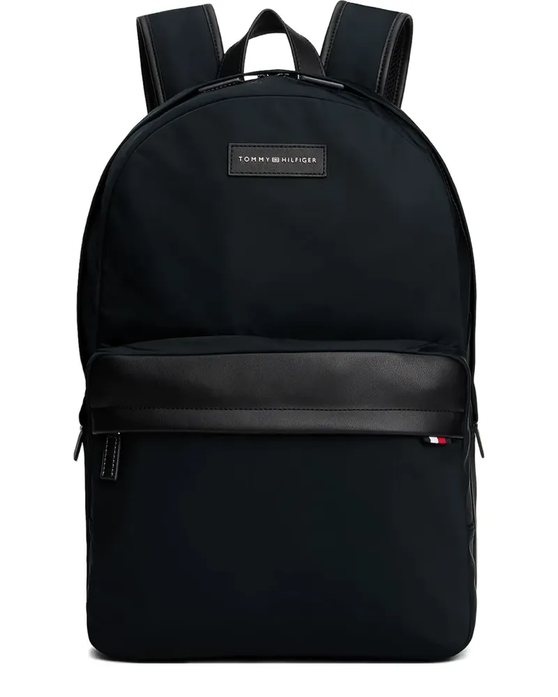 Tommy Hilfiger logo-patch backpack - Schwarz Schwarz