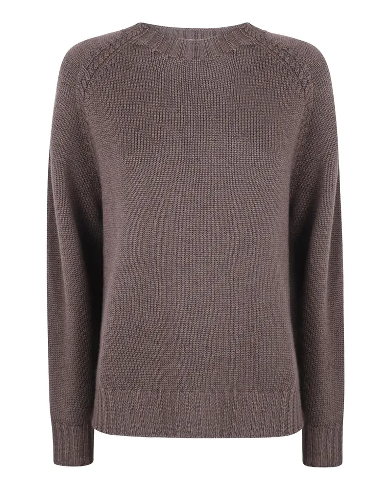 ROSSOPURO Gestrickter Pullover mit Raglanärmeln - Braun Braun