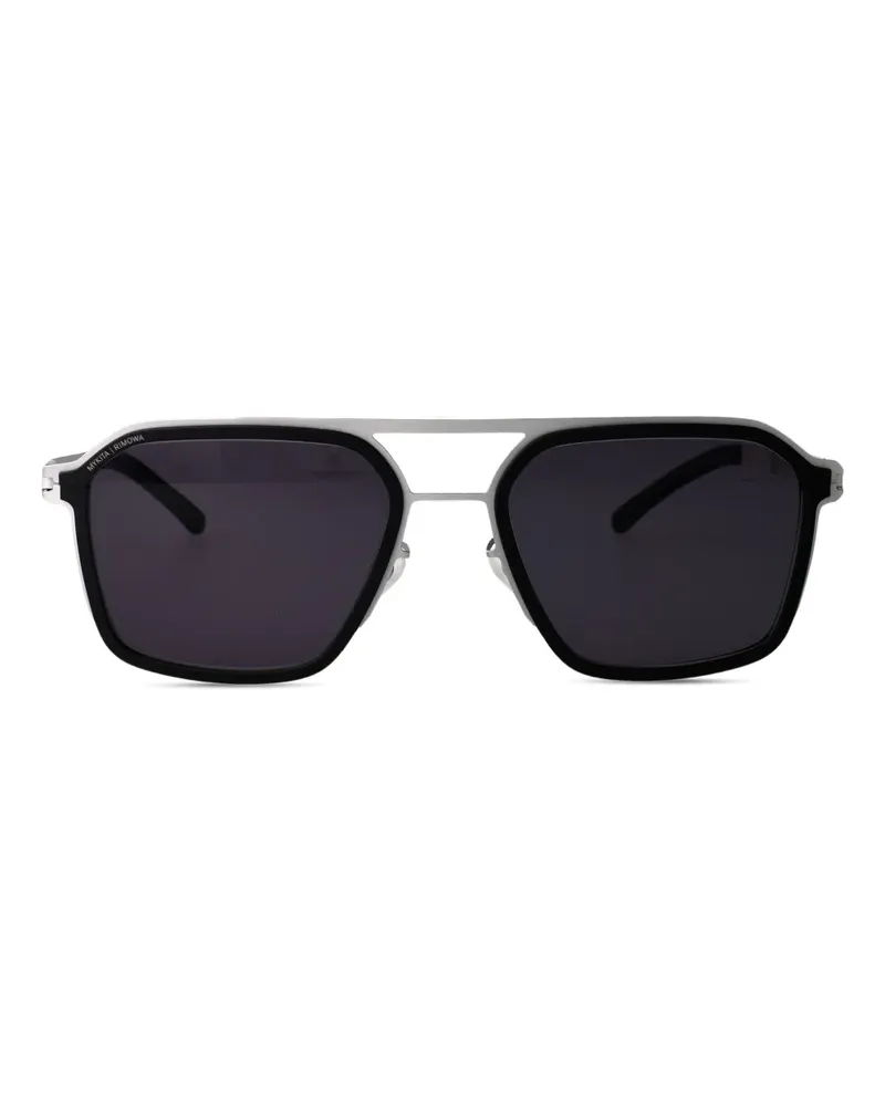 Mykita Sonnenbrille mit geometrischem Gestell - Silber Silber