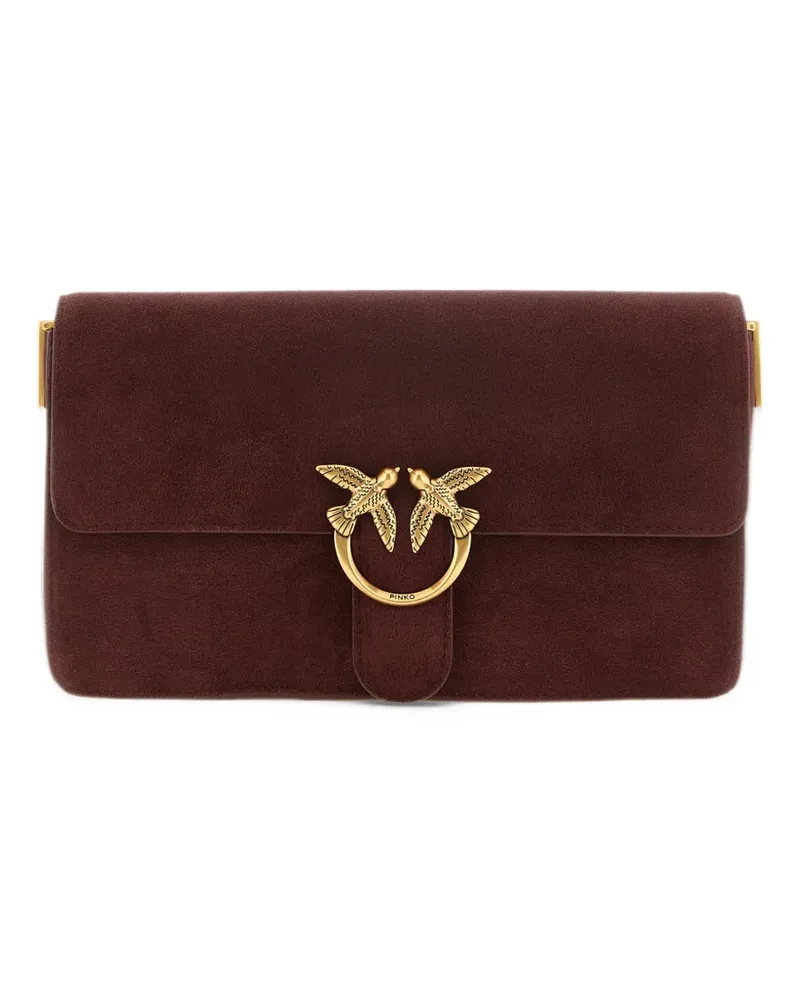 Pinko Love One Slouchy suede shoulder bag - Braun Braun