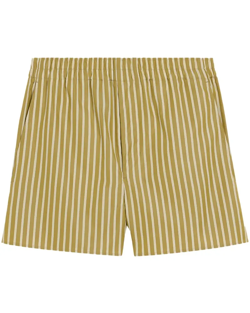 AMI Paris Gestreifte Shorts - Grün Grün