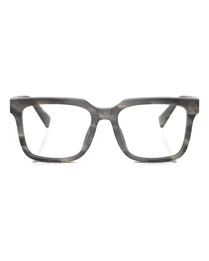 Dolce & Gabbana Brille mit eckigem Gestell - Grau Grau