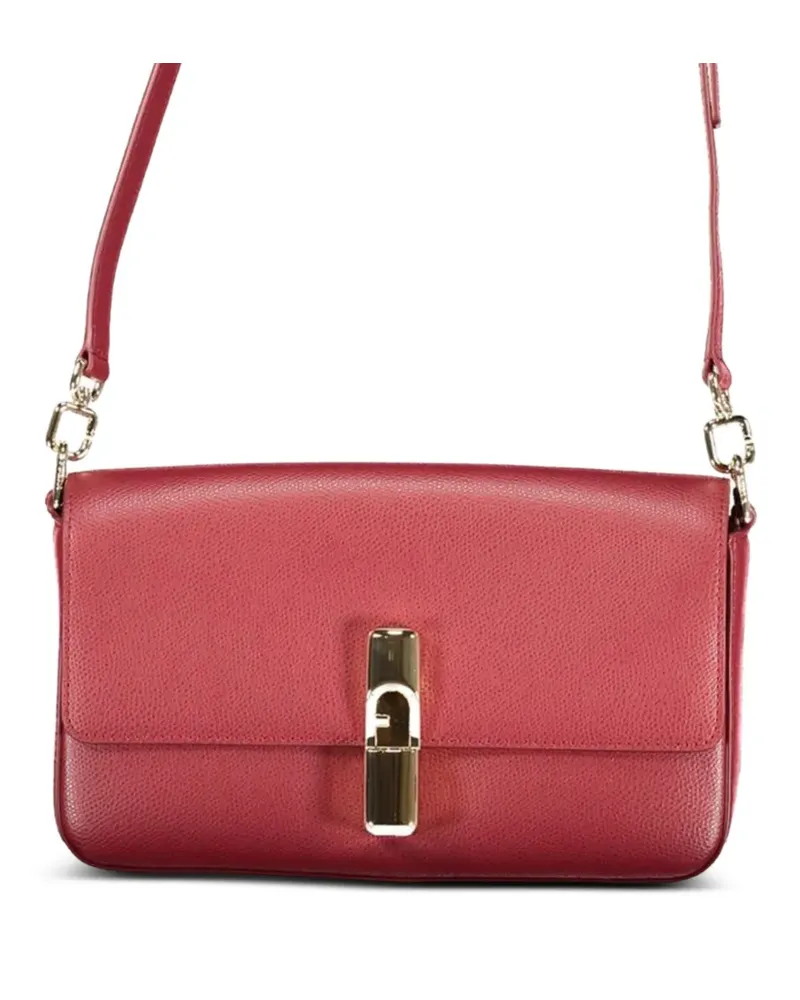 Furla Iride grained leather cross body bag - Rot Rot