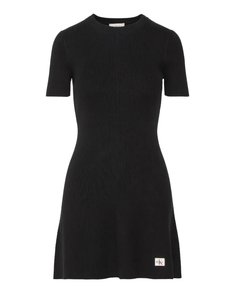 Calvin Klein crepe mini dress - Schwarz Schwarz