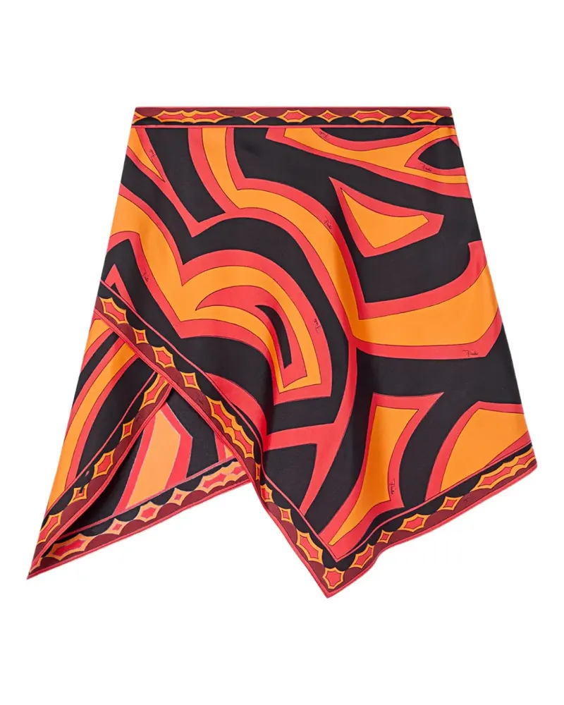 Emilio Pucci Labirinto-print silk scarf skirt - Schwarz Schwarz