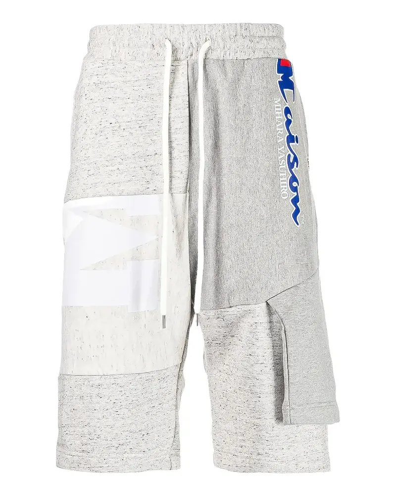MIHARAYASUHIRO reconstructed panelled shorts - Grau Grau