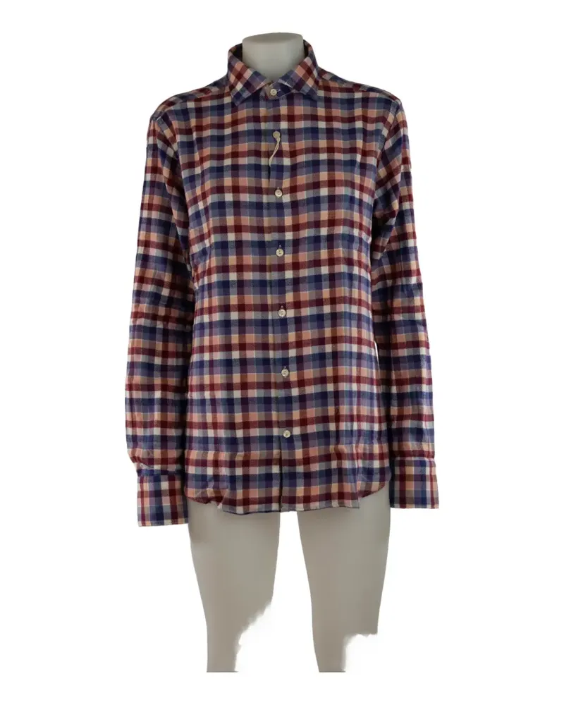 Tintoria Mattei check-pattern long-sleeve shirt - Blau Blau