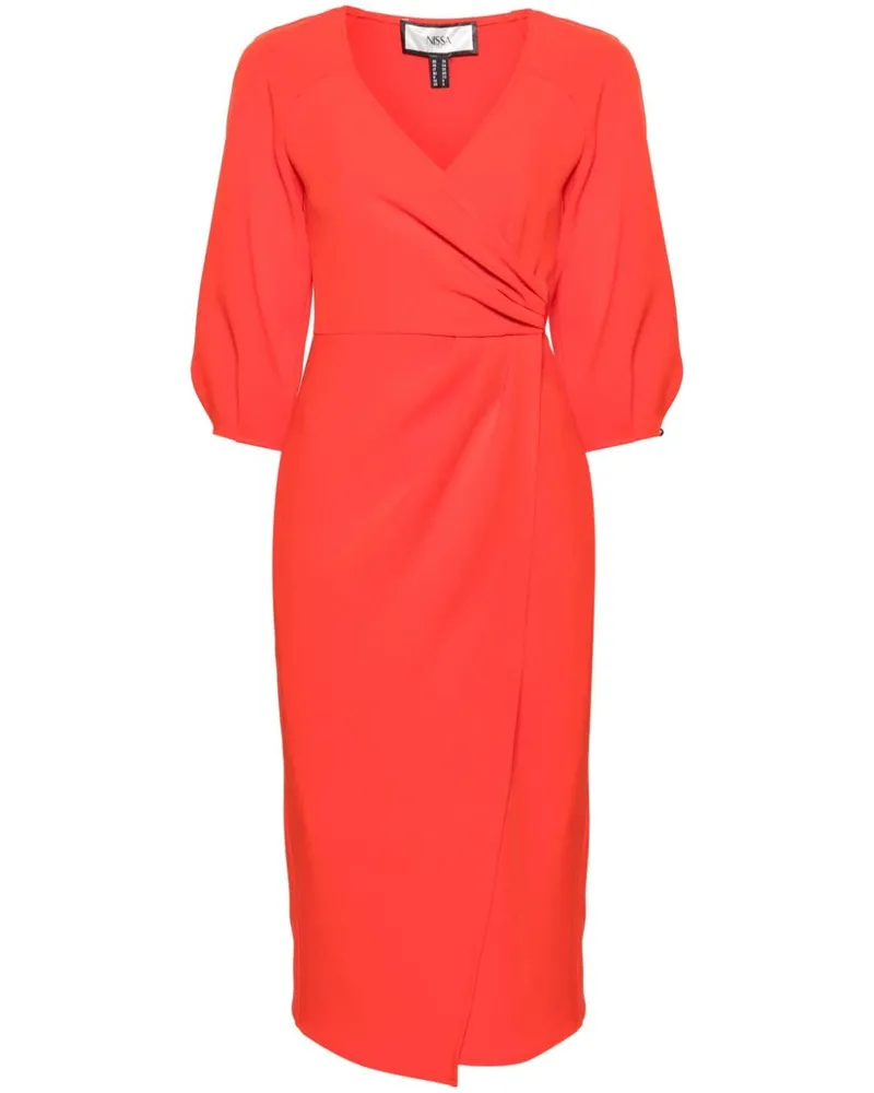NISSA Gerafftes Kleid - Orange Orange