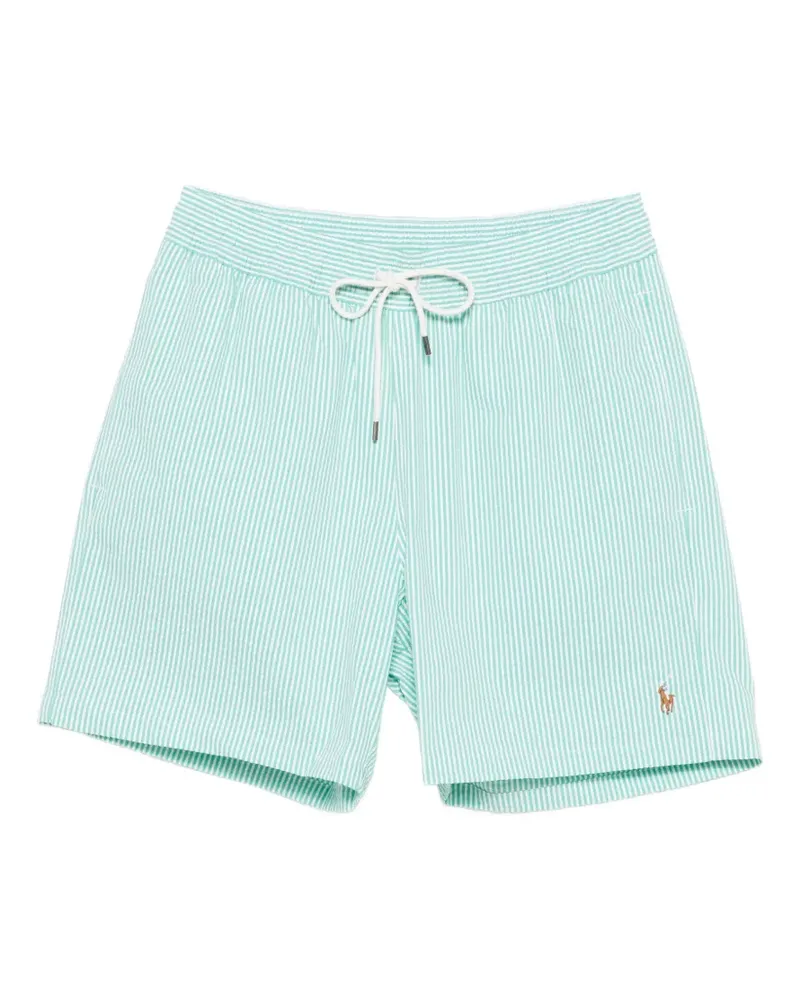 Ralph Lauren Gestreifte Badeshorts - Grün Grün