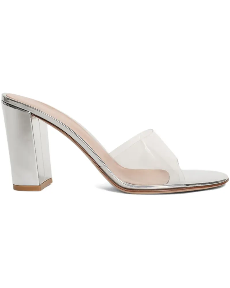 Gianvito Rossi Sandalen mit Blockabsatz 85mm - Weiß Weiß