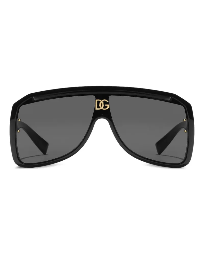Dolce & Gabbana logo sunglasses - Schwarz Schwarz