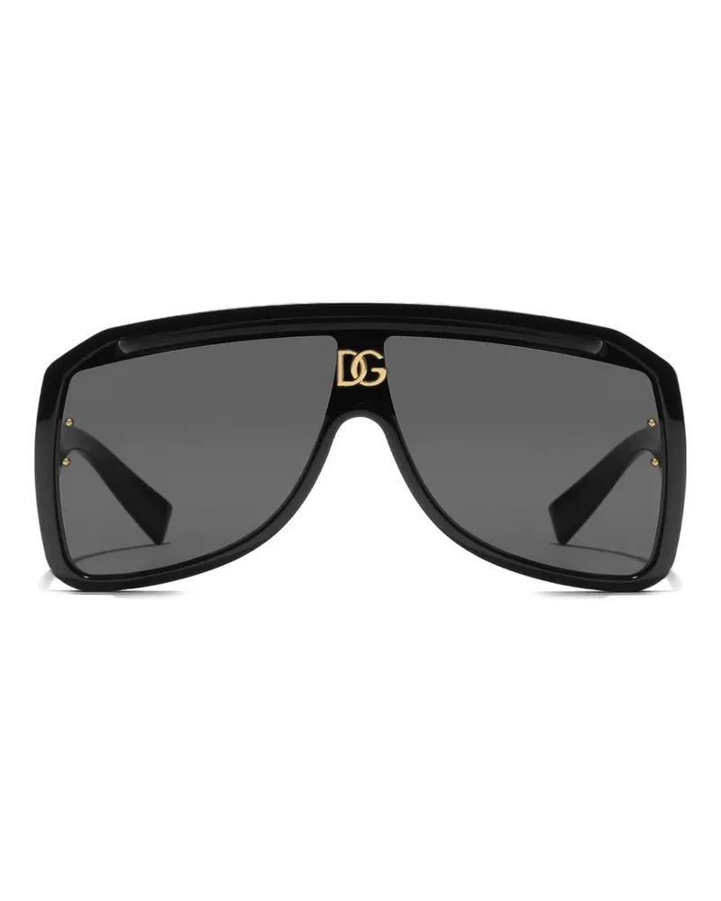 Dolce & Gabbana logo sunglasses - Schwarz Schwarz