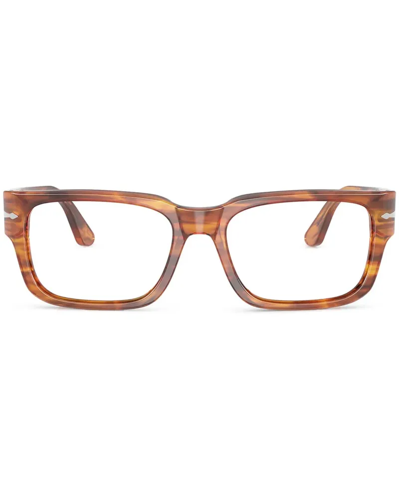 Persol Brille mit Streifendetail - Braun Braun