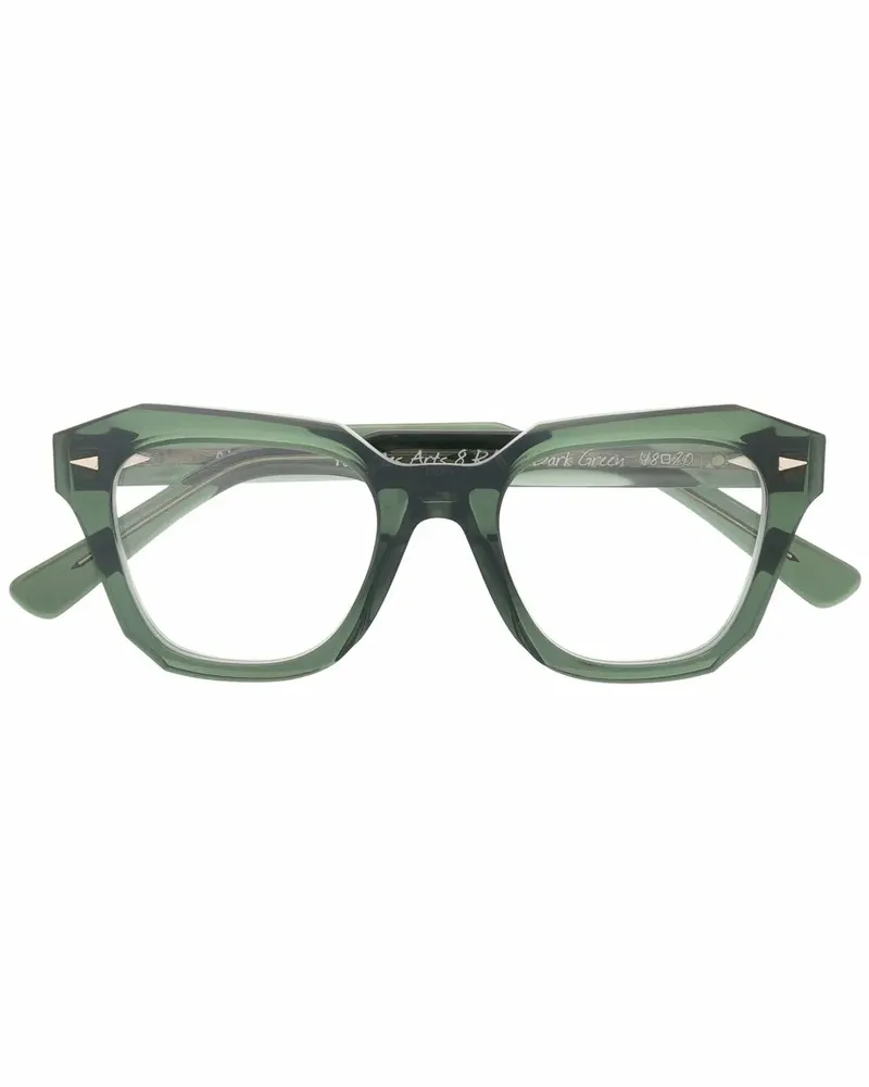 AHLEM Pont des Arts Sonnenbrille mit eckigem Gestell - Grün Grün