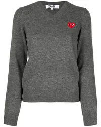 Comme des Garçons Pullover mit V-Ausschnitt Grau