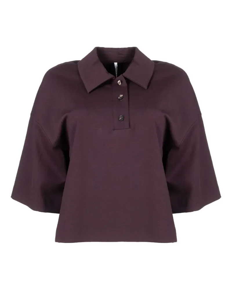 Liviana Conti buttoned polo top - Violett Violett