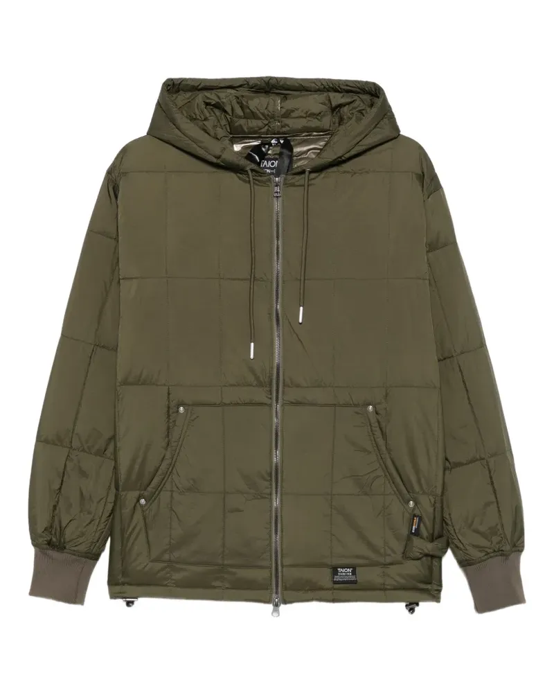 TAION quilted hooded jacket - Grün Grün
