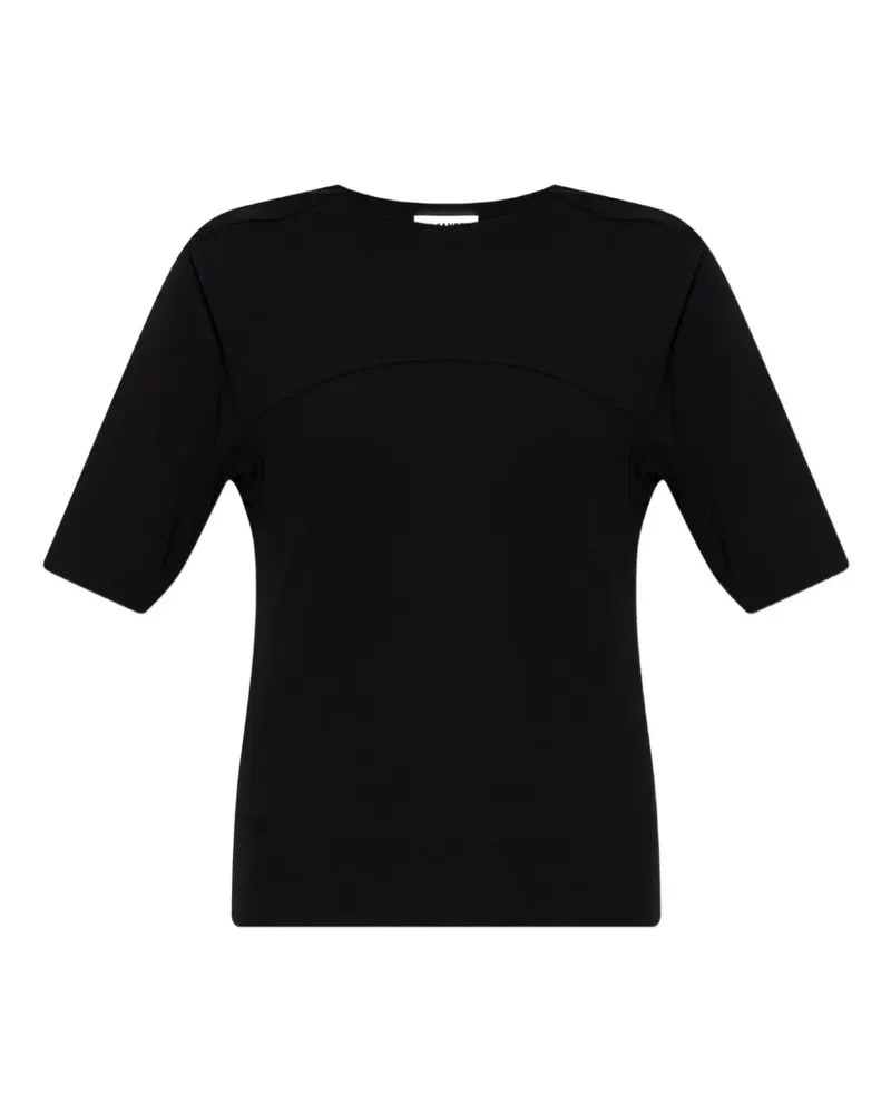 Jil Sander Oberteil mit Schlitz hinten - Schwarz Schwarz