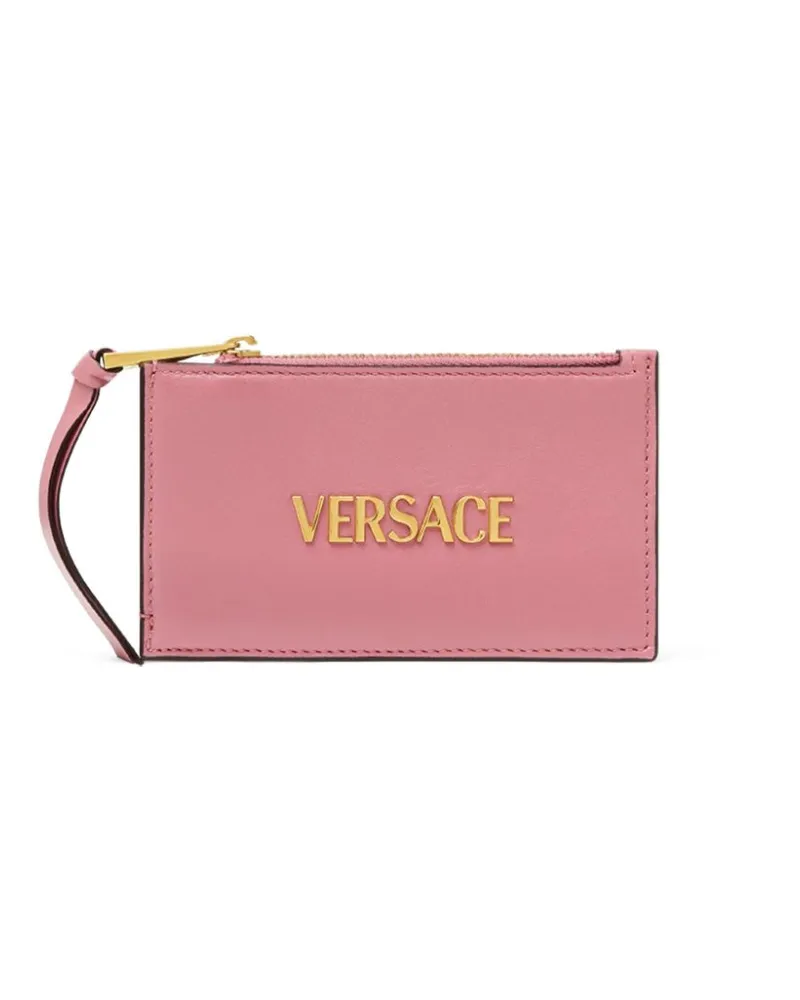 Versace Tag Kartenetui mit Reißverschluss - Rosa Rosa