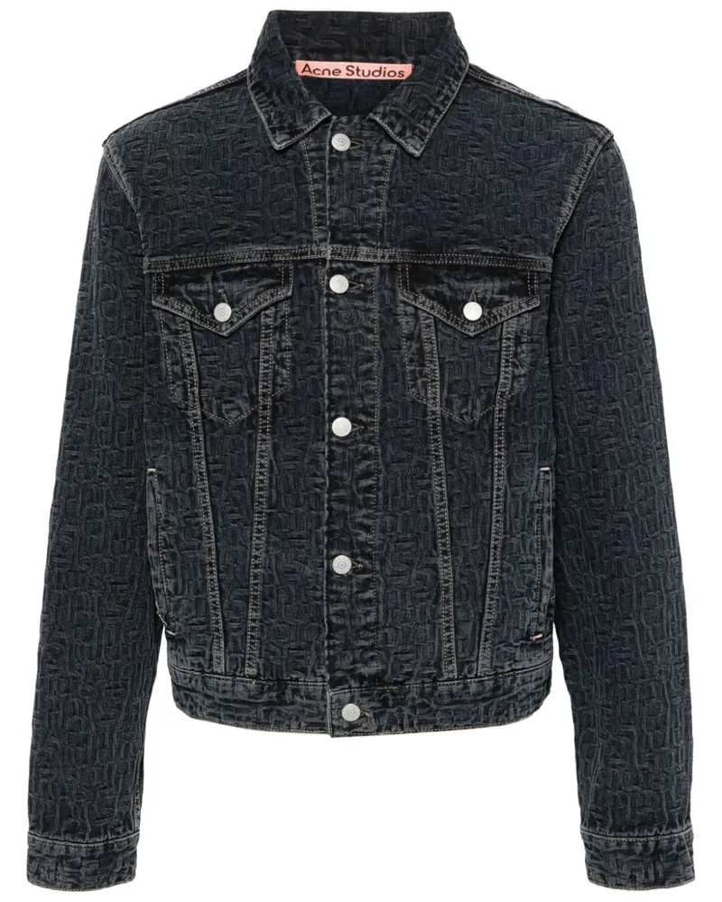 Acne Studios Jeansjacke mit Logo-Prägung - Blau Blau