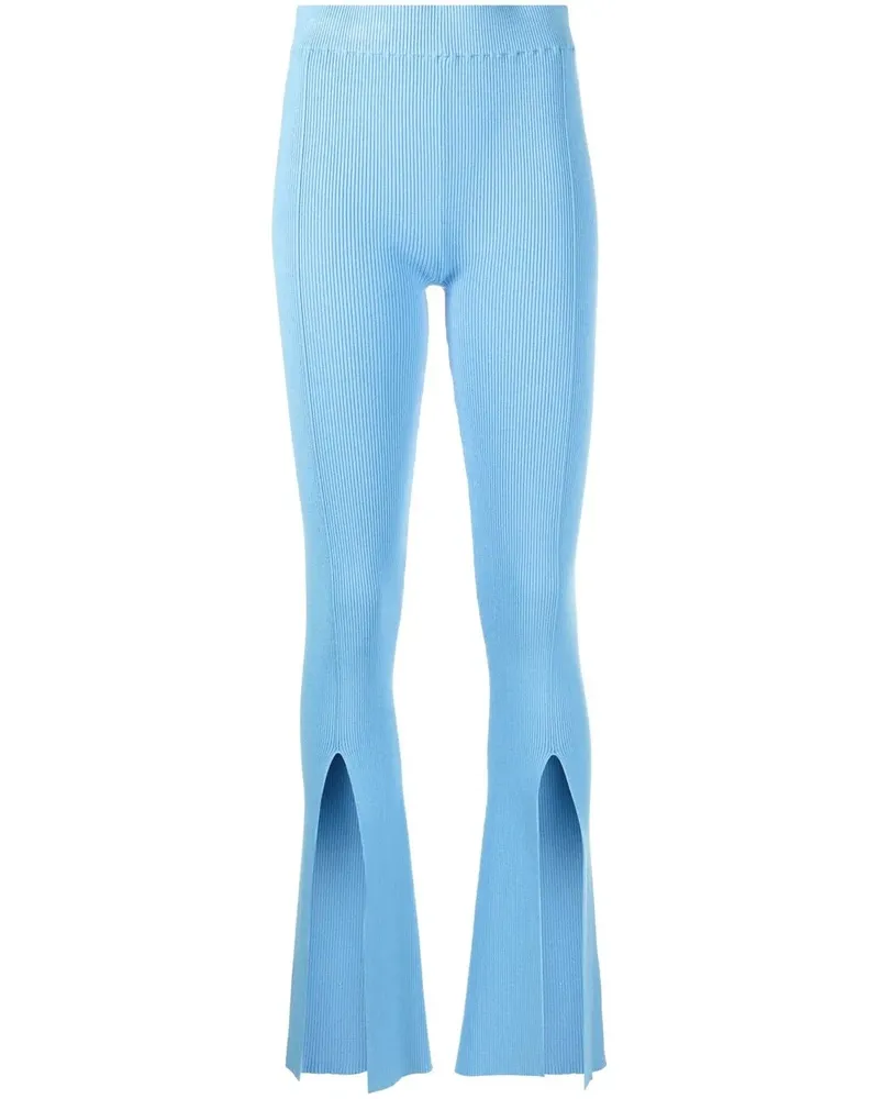 REMAIN Gestrickte Hose mit hohem Bund - Blau Blau